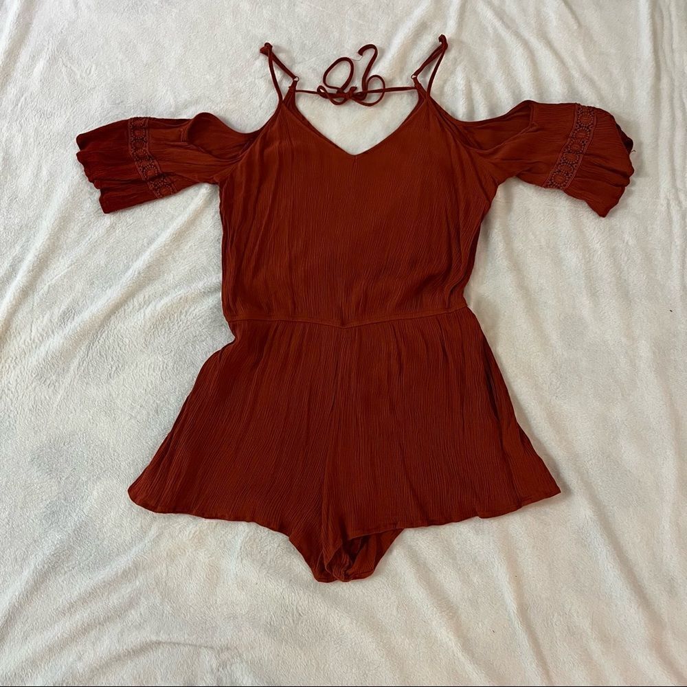 ROMPER! Mossimo Jumper Size L EUC like new Burnt Orange